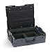 Produktbild Werkzeugbox leer Kunststoff | L BOX 136 (anthrazit) inkl. Laptop Einsatz & Dokumentenkarte | Werkzeugkiste leer groß | Laptoptasche Alternative