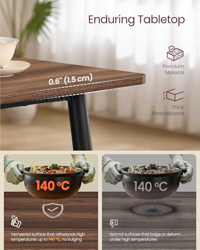 image for VASAGLE Dining Table, Dining Room Table for 4-6 People, Modern Farmhou