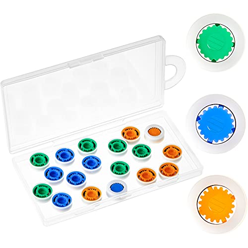 18 Pieces Water Flow Restrictor, 4, 6, 9 L/min Shower Flow Reducer Limiter, Shower Reducer Water Flow Restrictor Set for Bathroom Toilet Shower Water Saving, for Hole Diameter of 0.566 Inch, 3 Colors