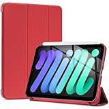 ProCase Smart Case for iPad Mini 7/6 8.3' - Hard Back Cover for iPad Mini 7th/6th Gen A2995/A2567 - Red