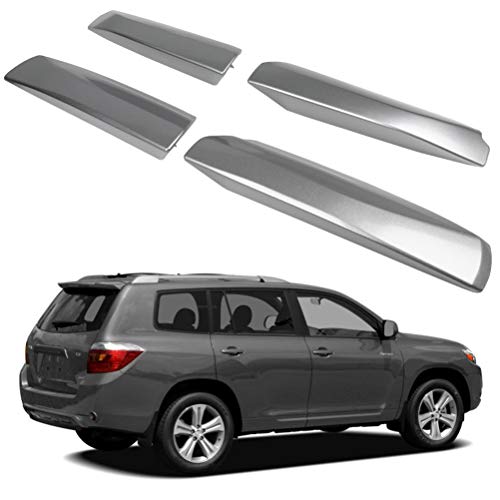 ECCPP Silver Roof Rack Side Rails End Covers Shell Cap Replacement Fit for Toyota for Highlander 2008-2013,Pack of 4 by ECCPP - Image 4