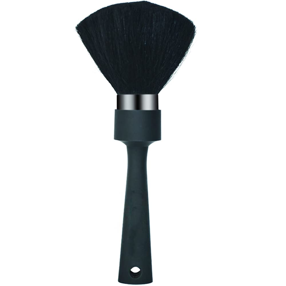 DOKKIA Szczotka fryzjerska do strzyżenia włosów, miotełka do kurzu do szyi, studio fryzjerskie, czyszczenie fryzjerskie, styliści golenia, szczotka Sweep (czarny uchwyt)