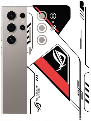 Image of AtOdds - Full Body Back Screen Guard Protector Film - Lamination Wrap Skin Sticker Compatible with Samsung Galaxy S24 Ultra | Scratchproof Matte Finish (RogRed)