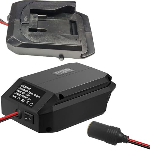 Convertidor reductor de batería de 18 V a 12 V para DCB200 BL1815B, fuente de alimentación de regulador de coche de 10 A con puerto USB, regulador de voltaje CC portátil para viajes de campamento
