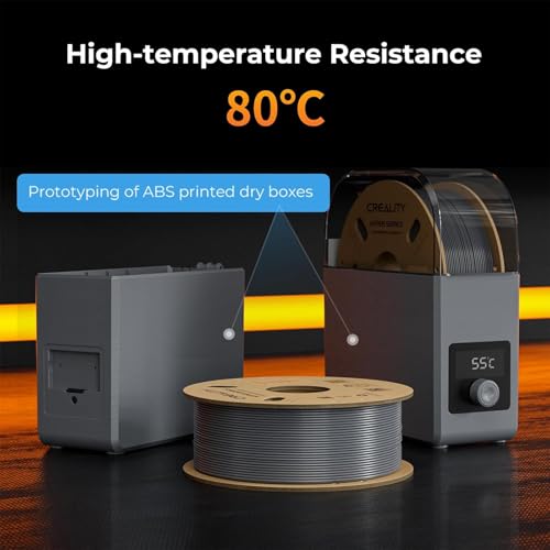 Image of Official CREALITY Hyper ABS Filament 1.75mm, High Speed ABS 30-350mm /s 3D Printer Filament ABS, High Impact Resistance, Dimensional Accuracy + /-0.02mm, 1KG(2.2lbs) Spool Black, Fit Most 3D Printers