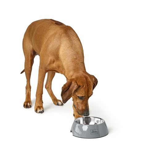 HUNTER Melamin-Napf 45 Jahre Jubiläum Bielefeld, Farbe: anthrazit, mit Edelstahleinsatz, rutschhemmend, Kratz- und stoßresistent, pflegeleicht, spülmaschinengeeignet, lebensmittelecht, Größe: 350 ml