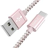USB TYPE C Cable, Snowkids 6.6Ft(2M) Nylon Braided Cable USB C to USB Fast Charging Cord for LG G5/V20,Nexus 5X/6P,Google Pixel XL,HTC 10,OnePlus 2 3,Macbook 12