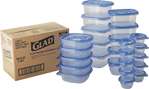GladWare Food Storage Containers, Lunch Variety Pack, 25 Count Set | With Glad Lock Tight Seal, BPA Free Containers and Lids in a Variety of Sizes to Hold and Store Food - Image 3