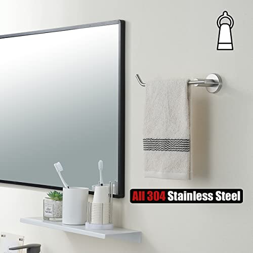 Jqk Hand Towel Bar, Stainless Steel Towel Ring For Bathroom, 9 Inch Necklace Holder Brushed Finish Wall Mount Left Hand, Tr101-Bn #TOP2