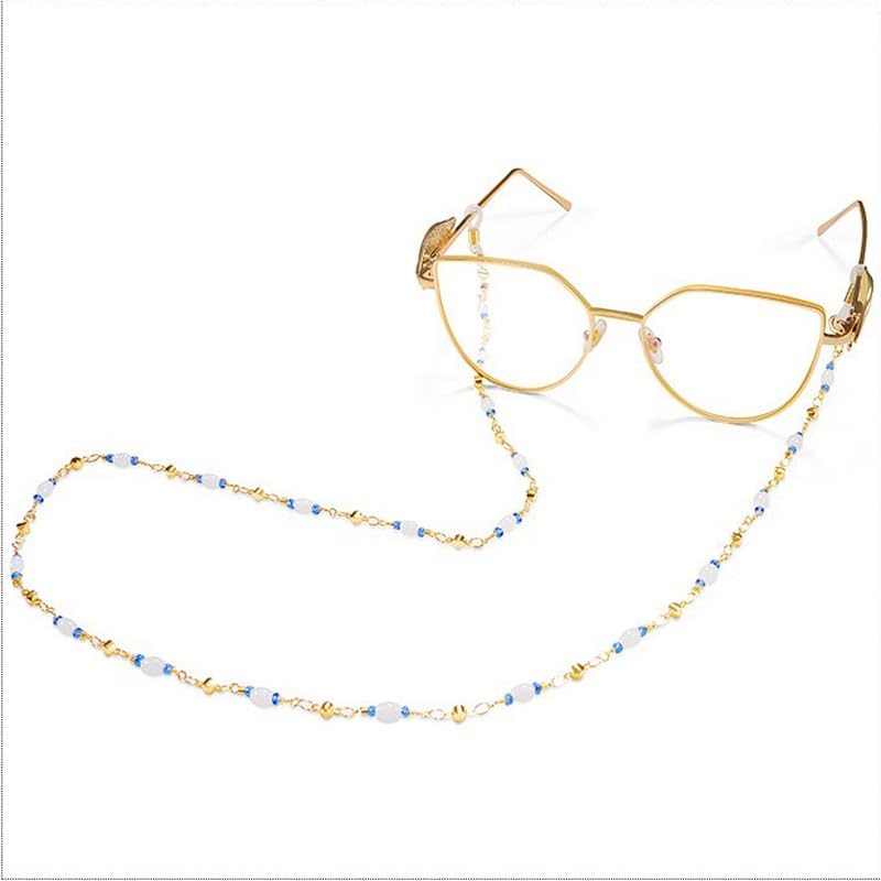 Chaîne de perles et cristal pour lunettes cordon élégant - 3