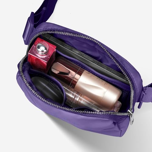 Image of JSJ Mini Fanny Pack for Women & Men,Valentines Day Gifts for Girls Teens Kids Daughter Sister Her,Trendy Stuff Crossbody Bags Cute Everywhere Belt Bags. (Purple)