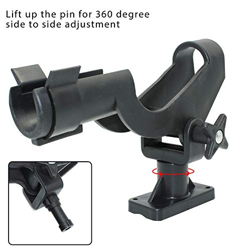 image for AGOOL Fishing Boat Rods Holder Lock Rod Holder 360 Degree Adjustable F