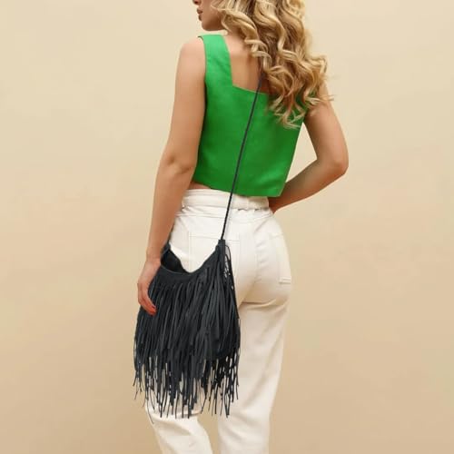 Bolso Boho con Flecos para Mujer, Estilo Occidental miniatura 6