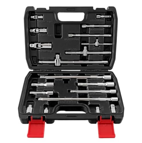 AMYSTY Hand Tool Sets 19-Piece Household Tool Set Sleeve Connecting Conversion Connector Set For Socket Tool Kit Set For Home Garage