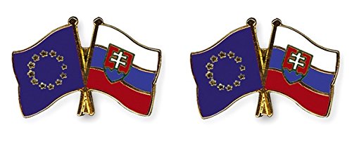 Yantec Freundschaftspin 2er Pack Europa Slowakei Pin Anstecknadel Doppelflaggenpin Cover
