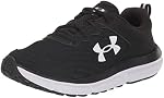 Under Armour Women's Charged Assert 10 Running Shoe, (001) Black/Black/White, 11 Wide