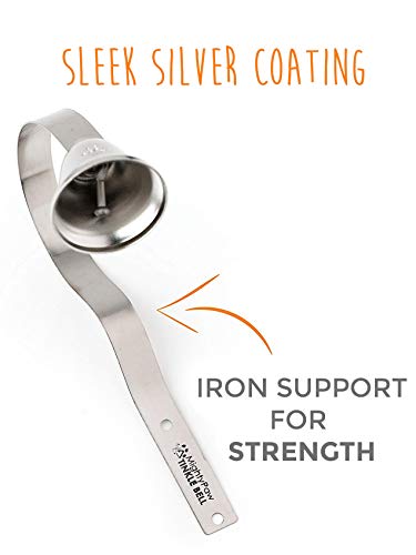 Metal Dog Doorbell with Sleek Silver Bell