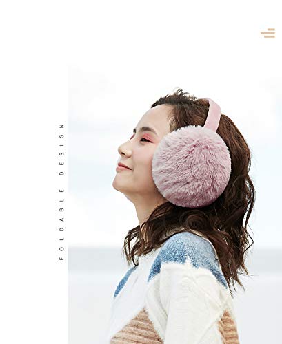 image for LCXSHYE Winter Ear muffs Faux Fur Warm Earmuffs Cute Foldable Outdoor 
