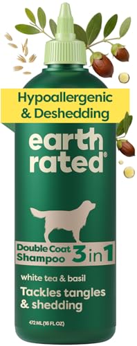 Earth Rated Deshedding Dog Shampoo, Hypoallergenic 3-in-1, Shampoo & Conditioner for Dogs & Puppies,...