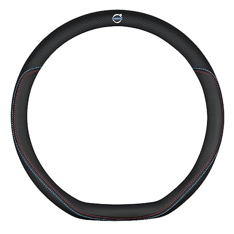 Auto Stuurhoes voor Volvo XC60 (2017-), Comfortabele Duurzame Stijlvolle Auto Interieur Accessoire Stuurwielbeschermer,D-shape-C