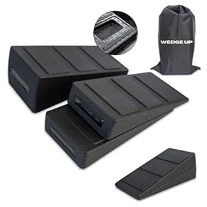 Squat Wedge Block w/Non Slip Strips | Slant Board for Calf Stretching | Yoga Blocks Foam Wedge | Multi-Functional Slant Board for Squats | Elevated Heel Squat Wedges Set | Adjustable Wedges For Squat