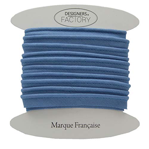 Cotton flanged Insert Piping Cord, Available in Several Colours and Two Sizes, Flanged Piping Cord for Cushions (Indigo Blue - Image 2