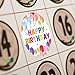 Fancy Land Watercolor Happy Birthday Stickers Perforated 500 Pcs Per Roll for Kids Party Decoration 1.5 Inches Round
