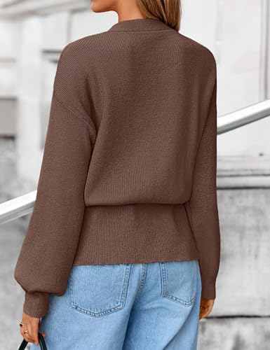 Womens Deep V Neck Button Cardigan Sweaters Long Sleeve Cropped Knit Sweater Y2k Cute Casual Fall Outfits4