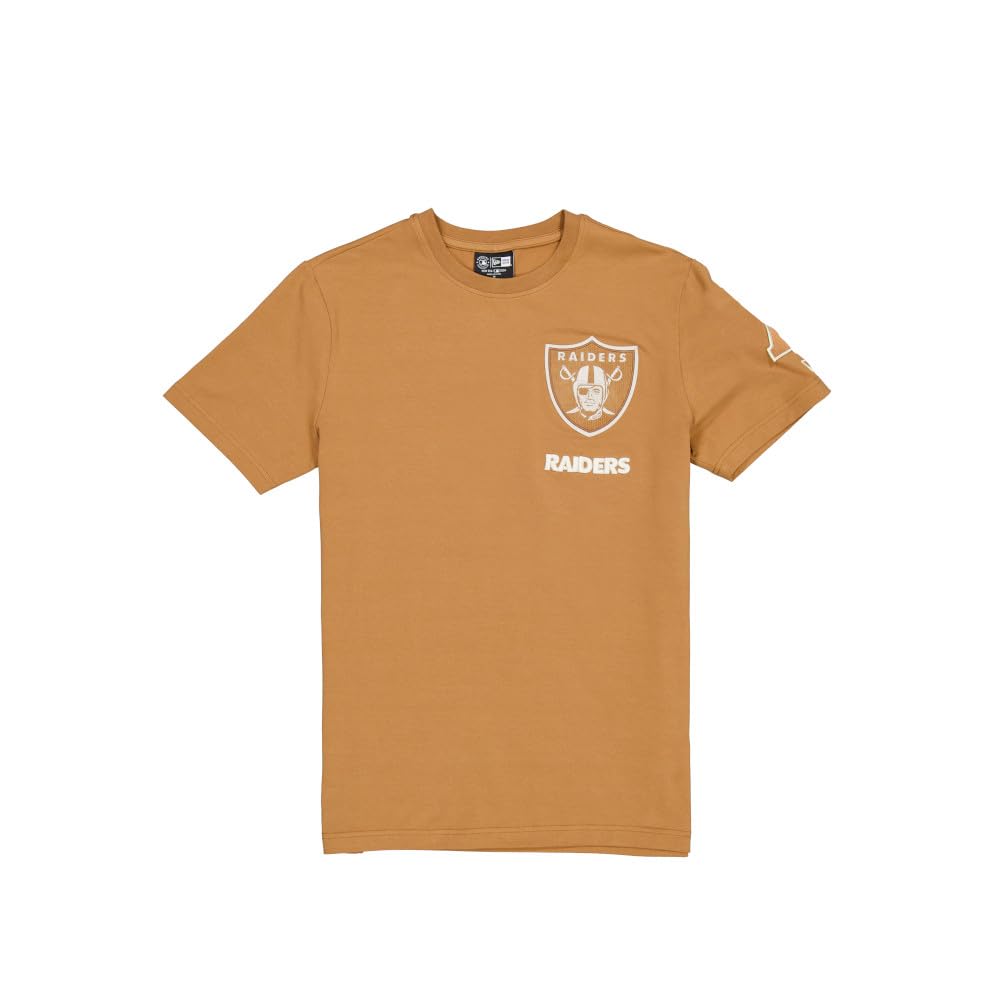 Las Vegas Raiders New Era Cap NFL Premium Logo Select Regular Fit T-Shirt Light Bronze Unisex