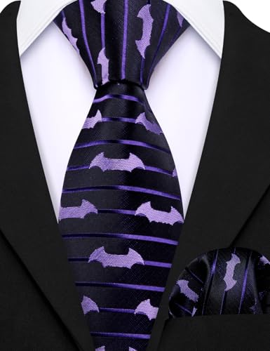 Image of Barry.Wang Designer Mens Tie Sets Collection, Eleagnt Gift Box Tie Clips Handkerchief Cufflink Set