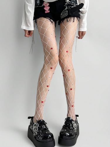 Image of SHENHE Women's Patterned Fishnet Tights High Waist Pantyhose Floral Stockings