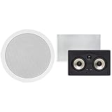 Polk Audio MC60 2-Way in-Ceiling 6.5' Speaker (Single) (White) & 255c-RT in-Wall Center Channel...