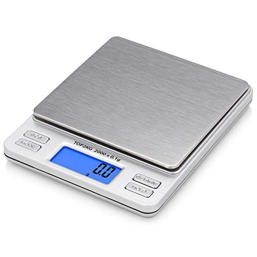 Smart Weigh Digital Pro Pocket Scale 2000G X 0.1Gram,Jewelry Scale, Coffee Scale, Food Scale With Tare, Hold And Counting Function ,Back-Lit Lcd Display #TOP7