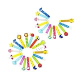 GETAJGHSD Juego de Marcadores de Dibujos Animados con Regla 30 Piezas Marcadores de Libros de Madera para Niños Y Niñas para Aprender Y Leer Estilo Aleatorio