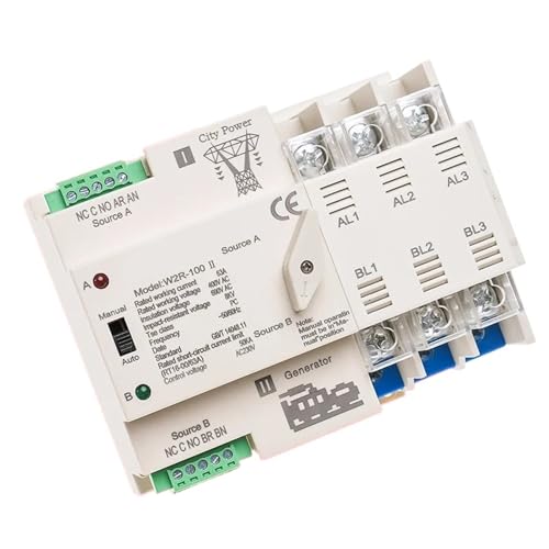 Interruptor de Transferencia Automática 3P 100A 220V para solucionar cortes de energía en redes