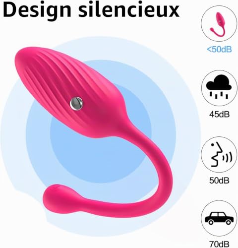 ZJPJMXNN Oẹûf Vîbrante Pour Femme A Distance 𝐨Euf 𝐯I𝐛𝐫Omas𝐬𝐞Urs Feminin Petit Avec Telecommande Cul𝐨𝐭𝐭E Vi𝐛𝐫𝐚𝐧T 𝐴𝑁Ale Femme 𝐜𝐥Itori𝐝I𝐞𝐧 Sans Fil 𝑔𝑜𝑑𝑒 V𝑖𝑏𝑟𝑜-𝑚Ass V7N – vue 2