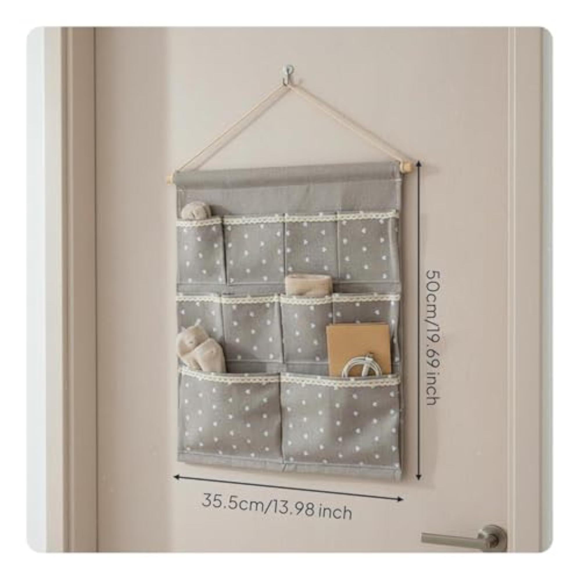 Wall Hanging Over the Door Storage Organizer, Large Capacity Textile Pocket