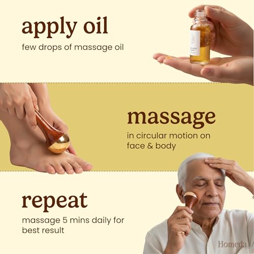 Homeda Kansa Wand Ayurveda Foot Massager - Indian Skincare Tool - SWA Kansa Wand for Feet & Face Relazation, Wellness & Detox - Ayurveda Gifts (Single Bowl) - Image 5