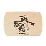Shaun das Schaf auf Skateboard Vesperbrett personalisiert Frühstücksbrett Brotbrett