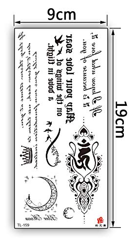 DaLin Extra Large Full Arm Temporary Tattoos and Half Arm Tattoo Sleeves for Men Women, 14 Sheets (Collection 5)