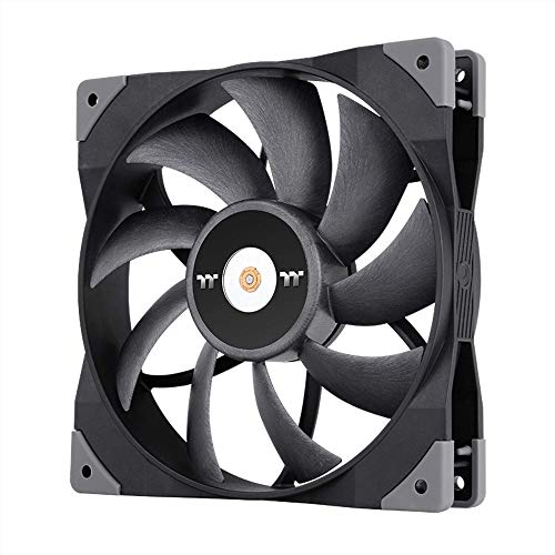 Image of Thermaltake TOUGHFAN 14 Black PWM 500~2000rpm-controlled high Static Pressure 140mm Circular Radiator Fan with with Anti-Vibration Mounting System Cooling, (1 Fan Pack) CL-F118-PL14BL-A
