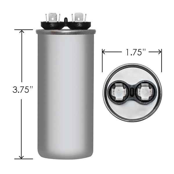 70 uF x 370 or 440 VAC Round Run Capacitor by # 12758