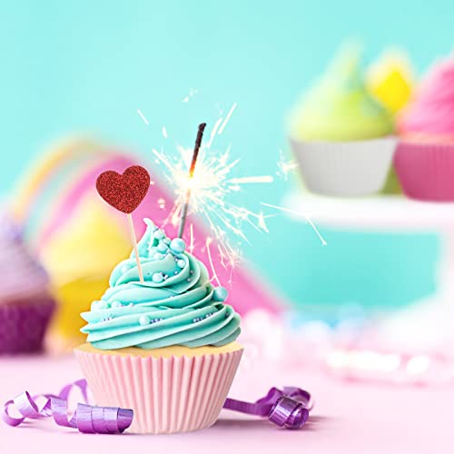 450 Pieces Valentine Cupcake Liner Glitter Cupcake Toppers Set Including Pink Series Wrappers Liners Paper And Picks Heart Topper For Muffin Cupcake For Valentine's Day Wedding Engagement Bridal Party #TOP6