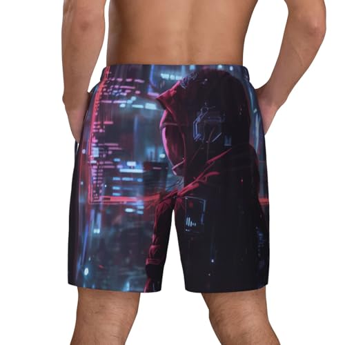 Hacker Era Print Men Stylish Functionality Swim Trunks Breathable Beach Shorts Surfing Gym Fishing4
