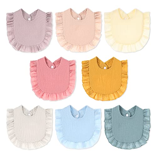 Image of Baby Bibs Muslin Drool Teething Drooling Bibs for Baby Girl Boy Muslin Cotton
