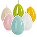 com-four® 6x Kerzen in Form von Ostereiern - Osterkerzen farblich sortiert - Kerzen für Osterdeko (06 Stück - bunt)