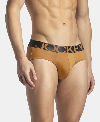 Image of Jockey IC27 Men's Tactel Microfiber Elastane Stretch Solid Brief with Moisture Move Treatment