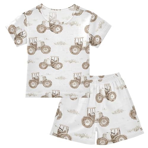 Tractor Pajama Set Pajamas Sleepwear Nightwear Loungewear Clothes Set B04038023