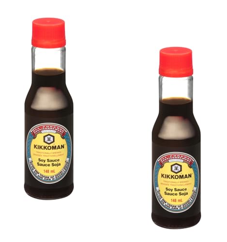 Soy Sauce - Pack of 2 - Traditionally Brewed - Kikoman Soy Sauce - Perfect for a Variety of Uses - Smiling Sweets - Stay Stocked with a 2 Pack - Delicious Add to Everyday Meals