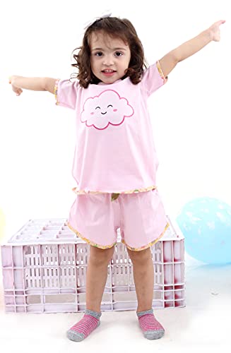 Pijama Curto Infantil Algodão Menina Mechler